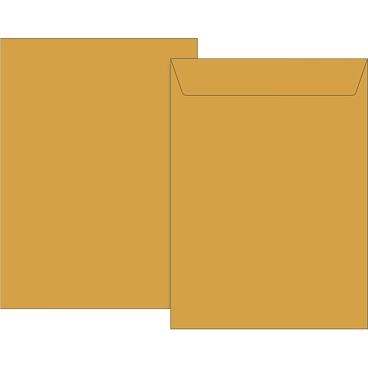 Конверт Brunnen, клейкая лента с защитной полосой, С4, 90 гр/м2, 22.9 x 32.4 см, коричневый Коричневый - 2